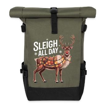 Sleigh All Day - Roll Top Backpack - olive/black - Front
