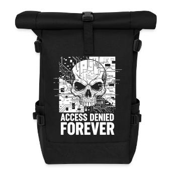 Skull Access Denied Forever - Roll Top Backpack - black - Front