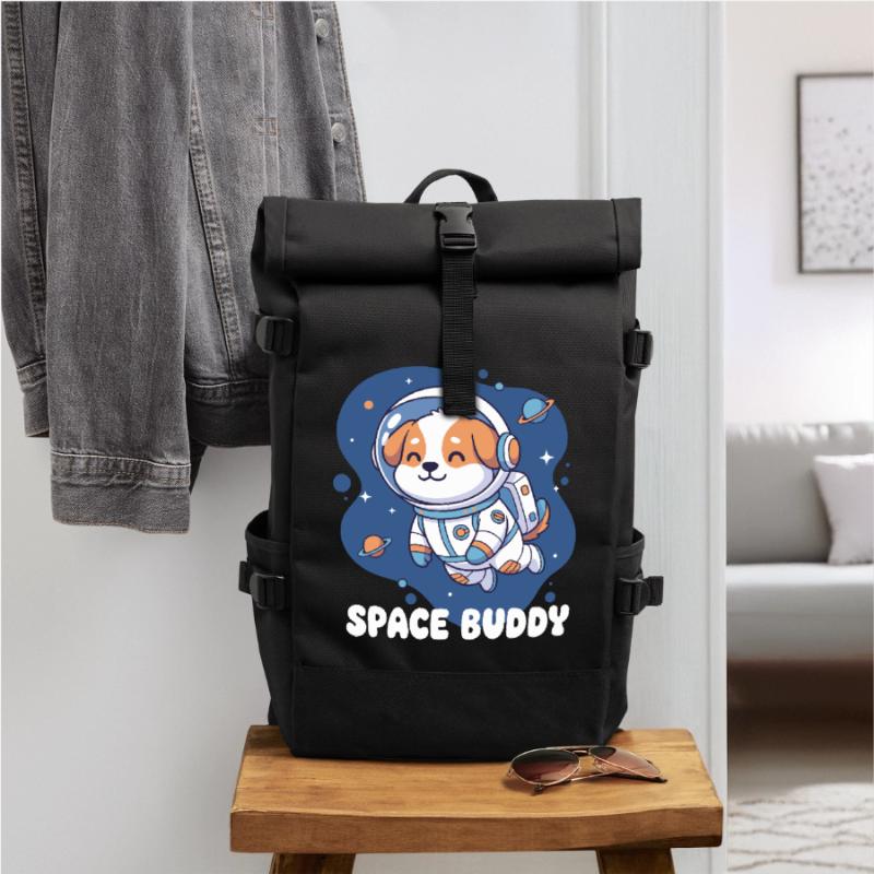 Chien astronaute compagnon de l’espace Sac à dos roll top