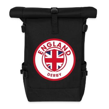 England Derby Shield-Wappen - Rolltop Rucksack - Schwarz - Vorne