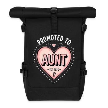 Tante 2026 Tante 2026 Befördert zu Tante 2026 - Rolltop Rucksack - Schwarz - Vorne