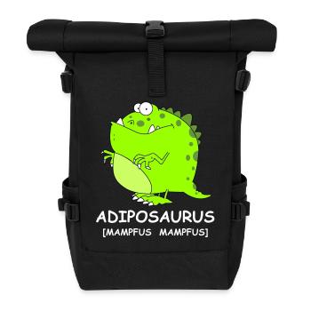 Adiposaursus Dino Comic - Roll Top Backpack - black - Front