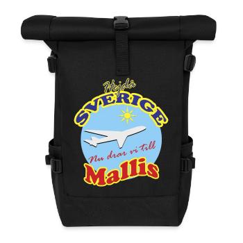 Mallis trip in sunshine by plane - Roll Top Backpack - black - Front