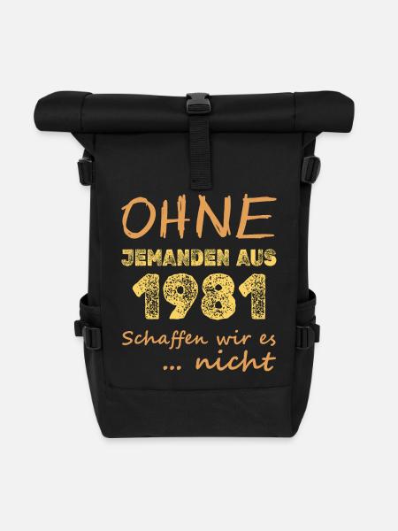 es 1981 - Rolltop Rucksack - Schwarz