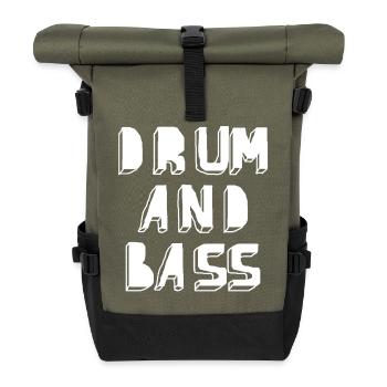 Trommel- und Bass-Neon-Glyphe - Rolltop Rucksack - Olive/Schwarz - Vorne