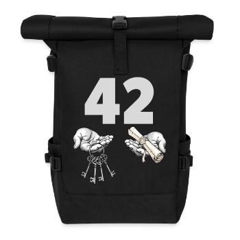 Quarante-deux clés et rouleau - Sac à dos roll top - noir - Devant