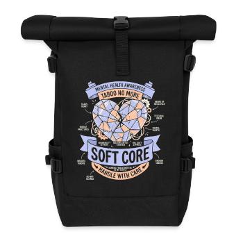 Handle with care - Roll Top Backpack - black - Front