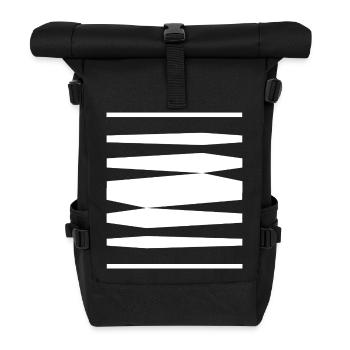 Bold Stripes design - Roll Top Backpack - black - Front