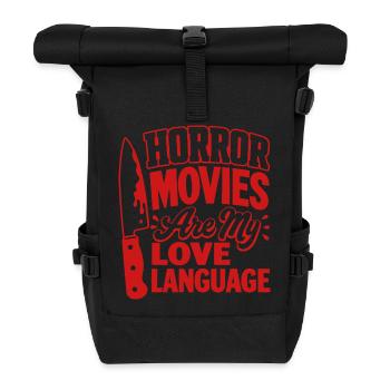 Horror Movies Are My Love Language - Roll Top Backpack - black - Front