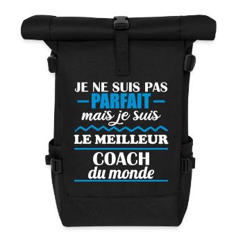 Pas parfait mais meilleur coach du monde - Sac à dos roll top - noir - Devant