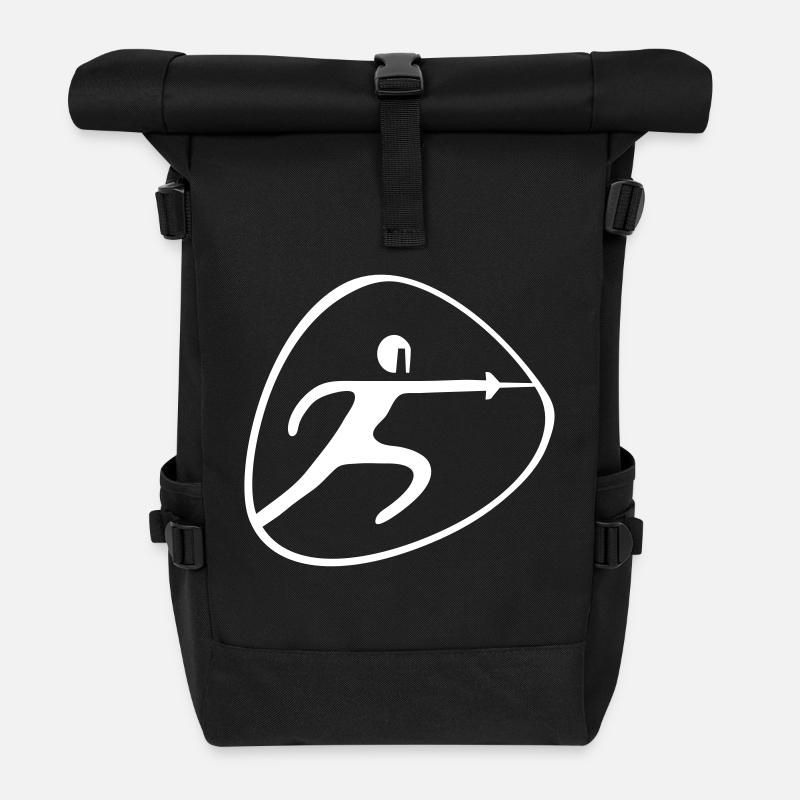 Fechten_olim1 - Rolltop Rucksack - Schwarz
