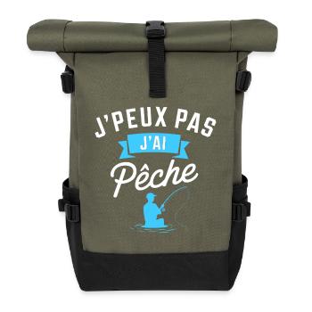 J peux pas j ai Pêche - Sac à dos roll top - olive/noir - Devant