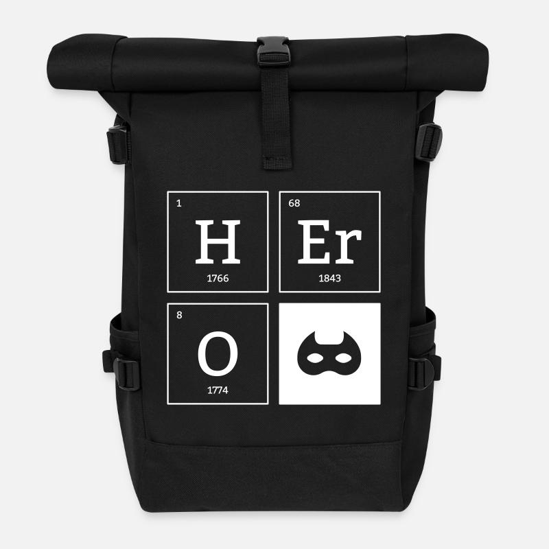 HERO Maske Superheld Elemente Geschenk - Rolltop Rucksack - Schwarz
