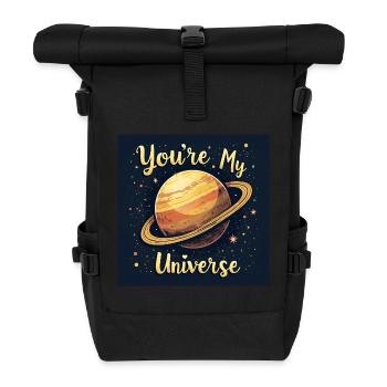 Galaxy of Love – You Are My Universe - Roll Top Backpack - black - Front