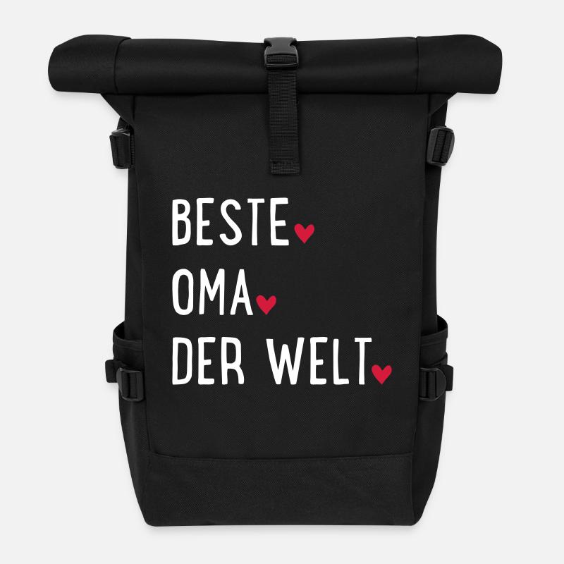 Oma - Rolltop Rucksack - Schwarz