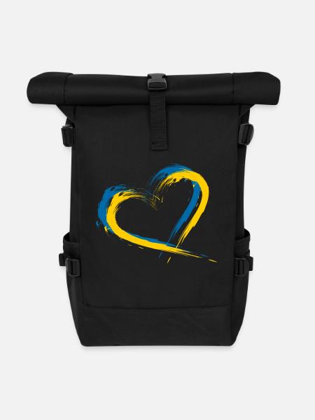 Herz Bürste Flagge Schweden Fahne Design Vektor - Rolltop Rucksack - Schwarz