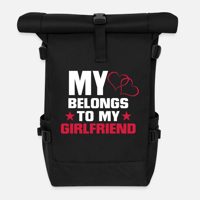 MON COEUR APPARTIENT À MON AMI ! - Sac à dos roll top - noir
