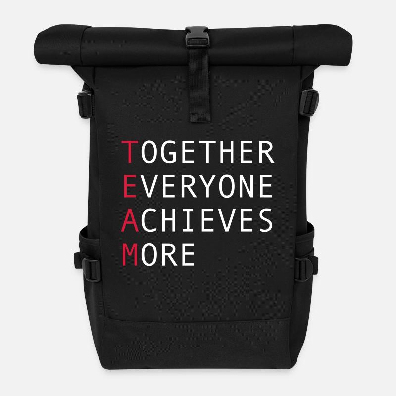 Team - Rolltop Rucksack - Schwarz