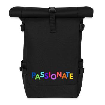 Passionate ❤️🔥 - Rolltop Rucksack - Schwarz - Vorne