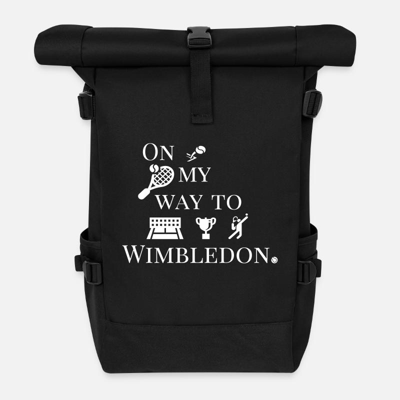 Wimbledon Tennis Sport - Roll Top Backpack - black