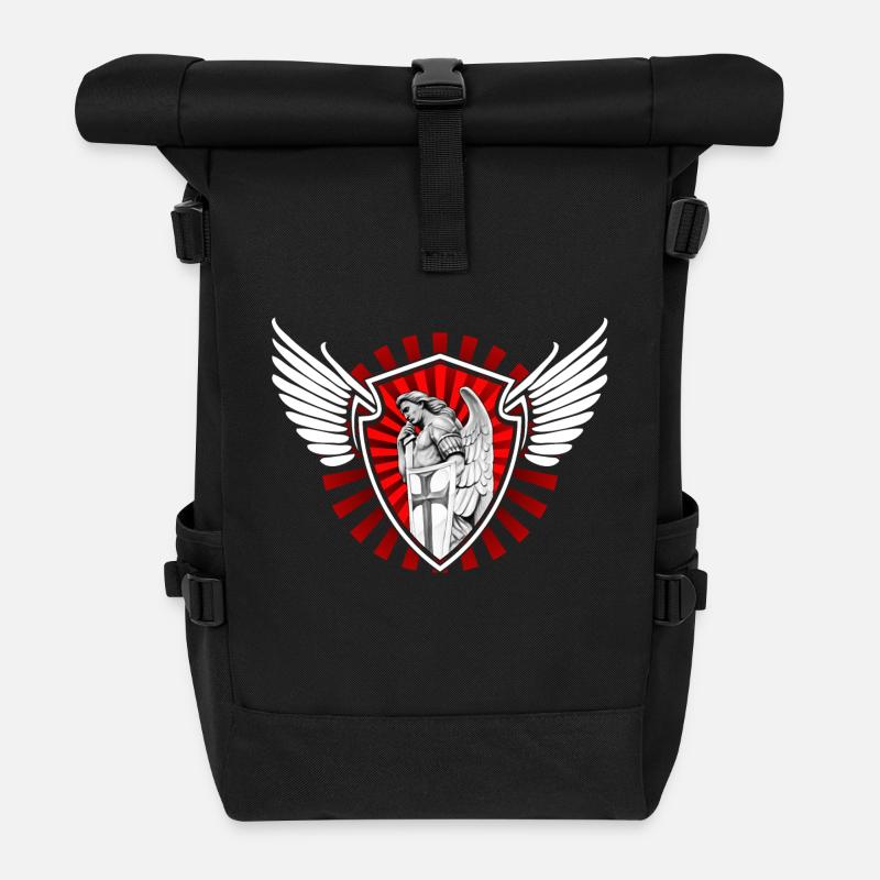 Guardian Angel - Roll Top Backpack - black
