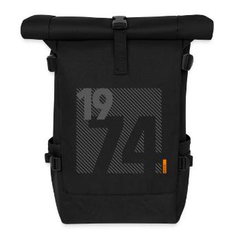 Fabriqué en 1974 Rétro moderniste Design Cadeau d’anniversaire - Sac à dos roll top - noir - Devant