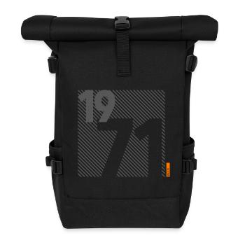 Fabriqué en 1971 Rétro moderniste Design Cadeau d’anniversaire - Sac à dos roll top - noir - Devant