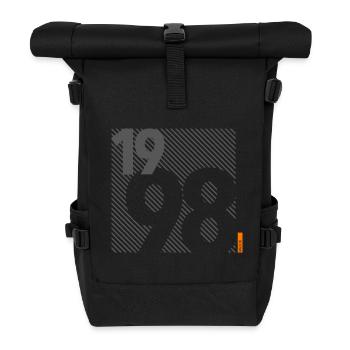 Fabriqué en 1998 Rétro moderniste Design Cadeau d’anniversaire - Sac à dos roll top - noir - Devant
