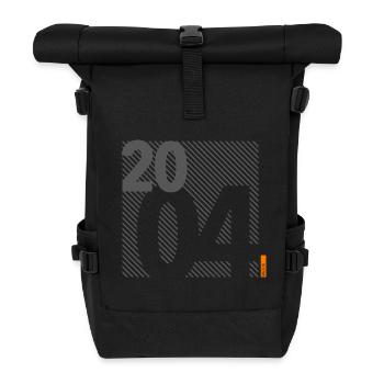 Fabriqué en 2004 Rétro moderniste Design Cadeau d’anniversaire - Sac à dos roll top - noir - Devant