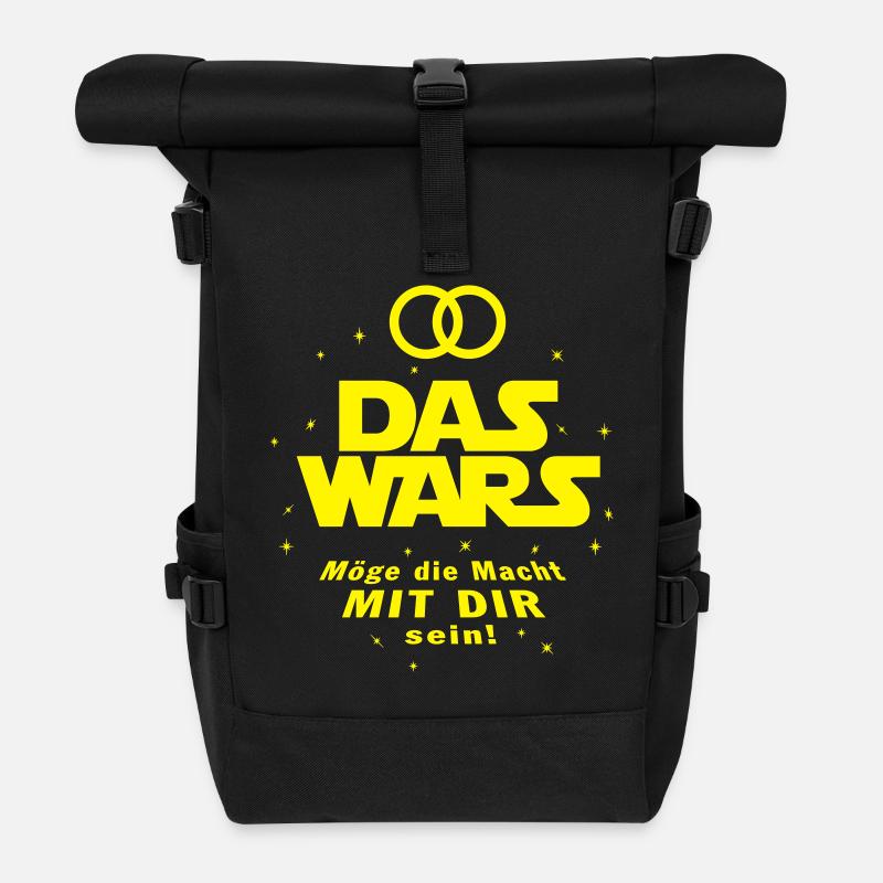 DAS WARS Möge die Macht - Rolltop Rucksack - Schwarz