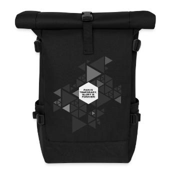triangles - Sac à dos roll top - noir - Devant