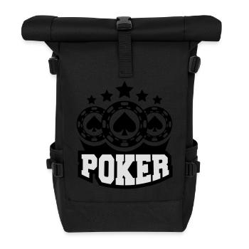 poker_player_c2 - Roll Top Backpack - black - Front