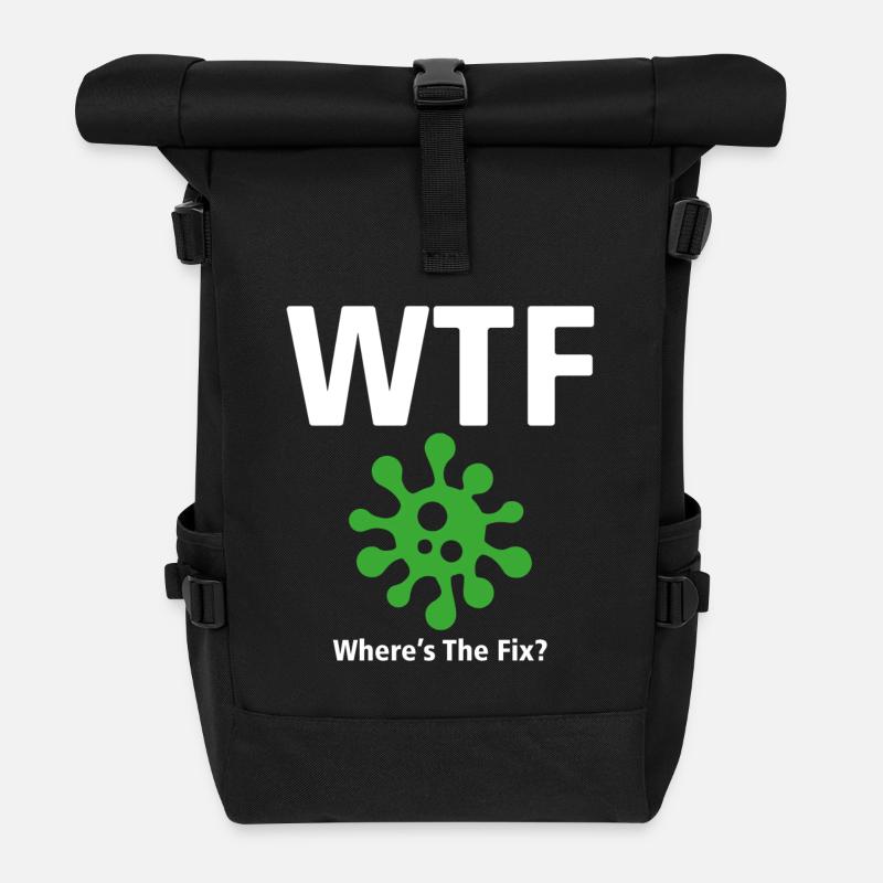 T-shirt WTF - Où est la solution ? (Programmateurs) - Sac à dos roll top - noir