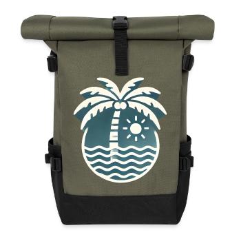 Palmen - Rolltop Rucksack - Olive/Schwarz - Vorne