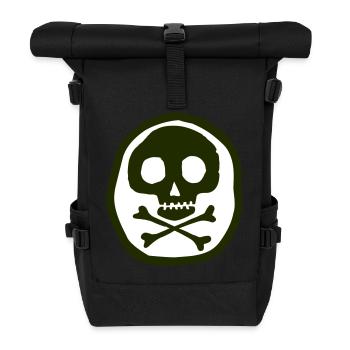 Skull and bones - Roll Top Backpack - black - Front
