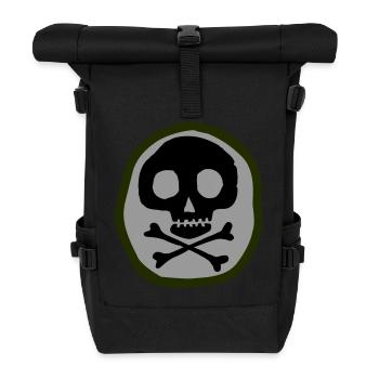 Skull and bones - Roll Top Backpack - black - Front