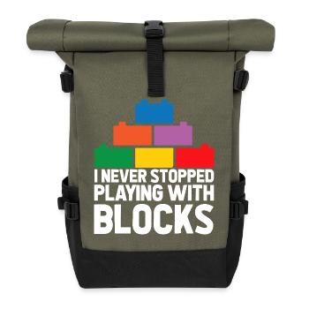 Brick Builder Brick Building Master Builder - Roll Top Backpack - olive/black - Front