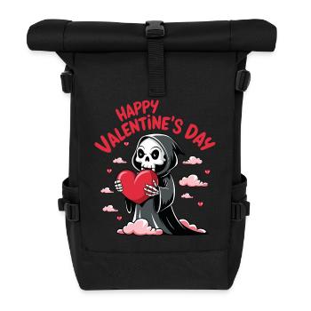 faucheuse amoureuse avec coeur - Sac à dos roll top - noir - Devant