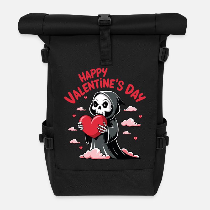 faucheuse amoureuse avec coeur - Sac à dos roll top - noir