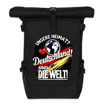 Unsere Heimat - Rolltop Rucksack - Schwarz - Vorne