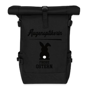 Augenoptikerin Frohe Ostern Oster Outfit Optikerin - Rolltop Rucksack - Schwarz - Vorne