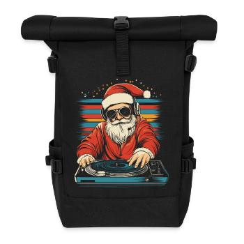 Père Noël avec des lunettes de soleil à la platine - Sac à dos roll top - noir - Devant