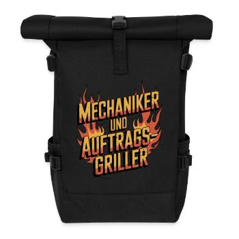 Mechaniker und Auftragsgriller BBQ Grill - Rolltop Rucksack - Schwarz - Vorne