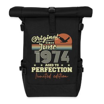 Born in June 1974, June 1974, Born June 1974 June 1974 - Roll Top Backpack - black - Front
