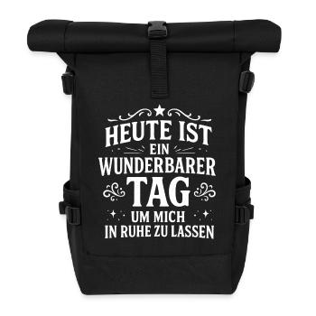 Lass Mich In Ruhe Geh Mir Nicht Auf Die Nerven - Rolltop Rucksack - Schwarz - Vorne
