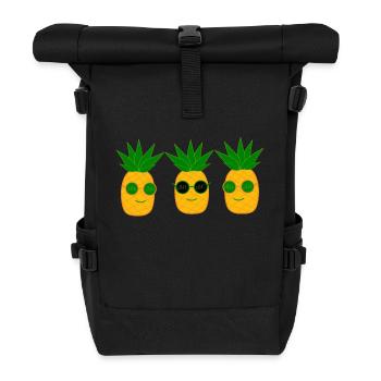 Pineapple Summer Festival - Roll Top Backpack - black - Front