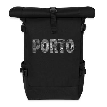 Porto Portugal - Sac à dos roll top - noir - Devant