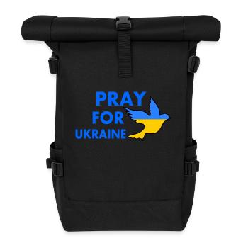 Ukraine - Rolltop Rucksack - Schwarz - Vorne