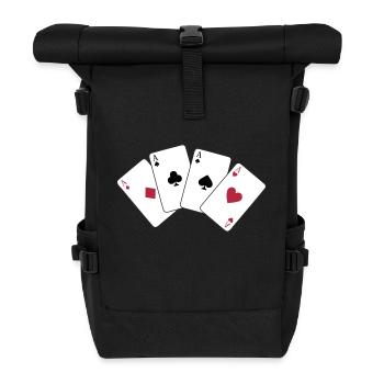 Card Game, Poker, Ace - Sac à dos roll top - noir - Devant