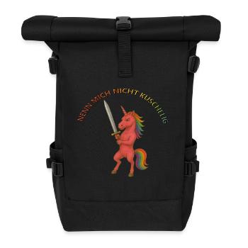 Nicht Kuschelig - Rolltop Rucksack - Schwarz - Vorne